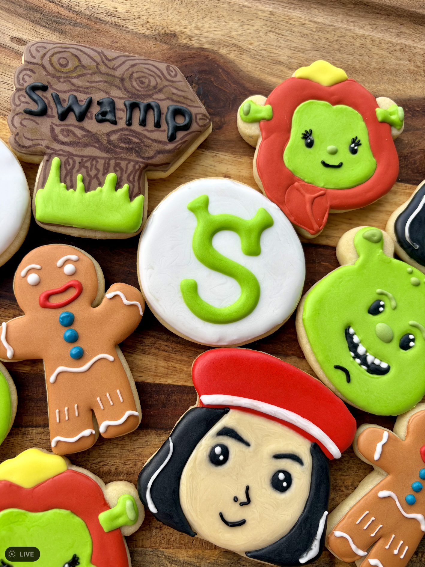 Character themed sugar cookies
